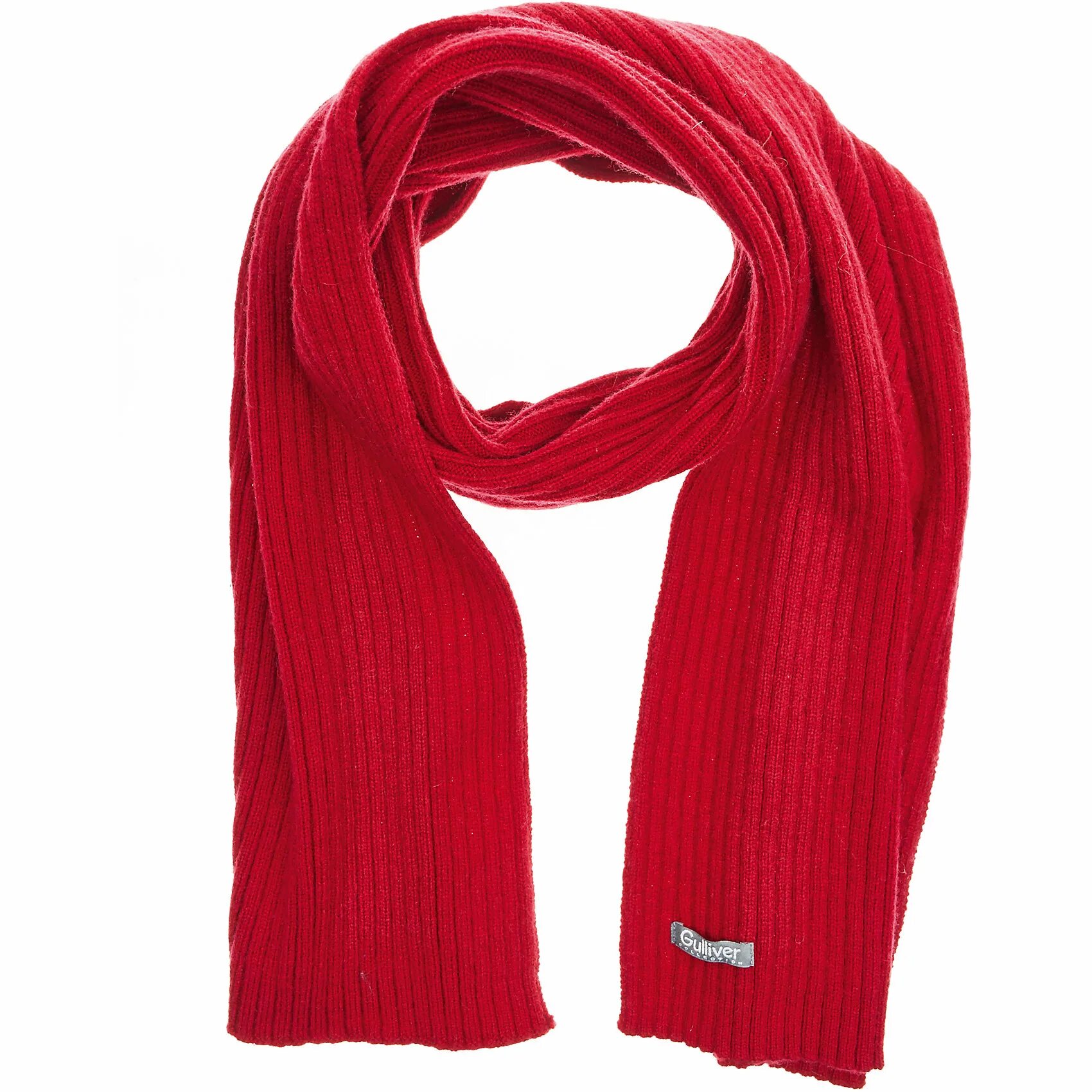 Шарф. Красный шарфик. Красный вязаный шарф. Шарф Gulliver. Красно зеленый шарф