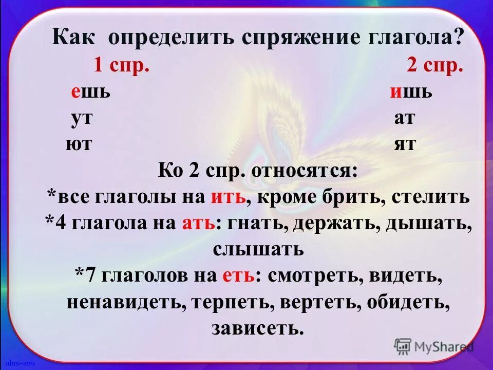 Глагол напишут употреблен. 1 спр 2 спр. спряжения. глаголы второго спряжения. как определить спряжение.