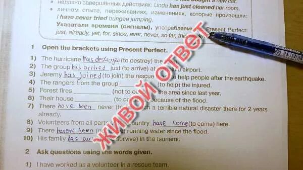 Open the Brackets ответы. Open the Brackets using present perfect the Hurricane to destroy the Town ответы. Open the Brackets using present perfect the Hurricane to destroy. Open the Brackets using past perfect. Ask questions using the words given