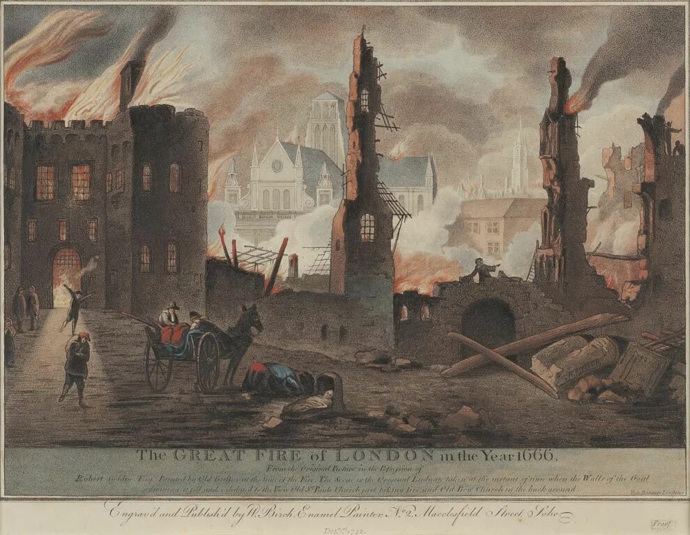 Великий пожар в лондоне в 1666. Пожар 1666 г в лондоне. The great fire of london broke. The great fire of london broke. Пожар в лондоне 1666.