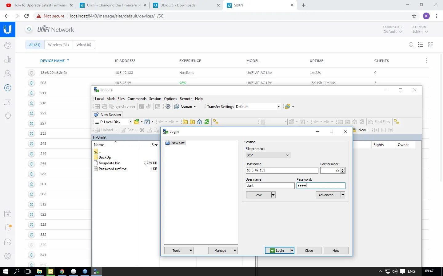Sof firmware. Upgrade firmware. upgrade firmware ipc. winscp. option 43 application host address unifi.