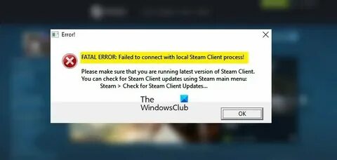 Steam client cs go fatal error