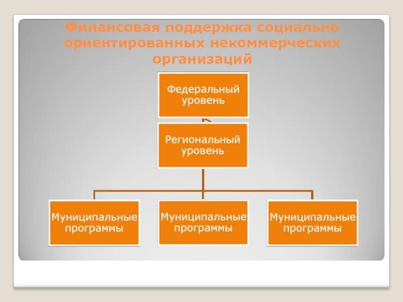 Государственные и муниципальные некоммерческие учреждения. Формы государственной поддержки некоммерческих организаций. Некоммерческие организации федерального уровня. Социально ориентированной некоммерческой организации это. Некоммерческие организации презентация.