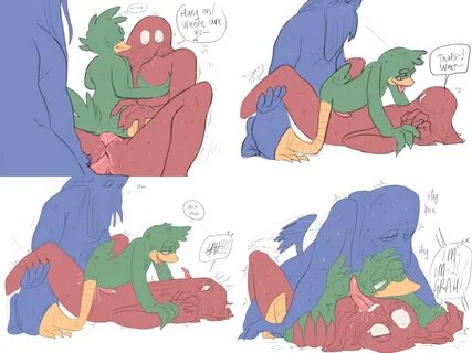 anal, anal sex, anthro, avian, beak, bird, blue body, blue guy (dhmis), blu...