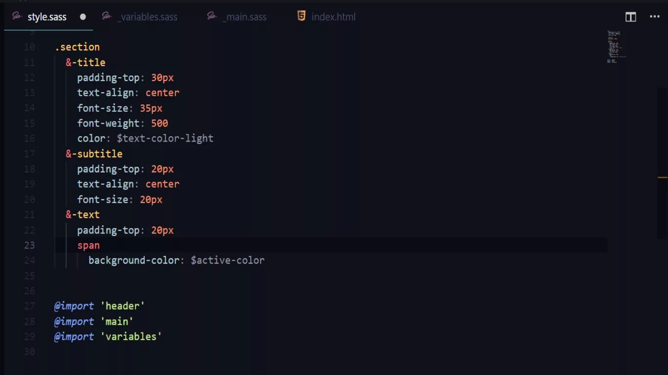Import variables. Переменные Sass. Sass пример кода. Sass примеры использования. Scss.