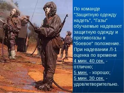 В боевом положении надевается противогаз по команде