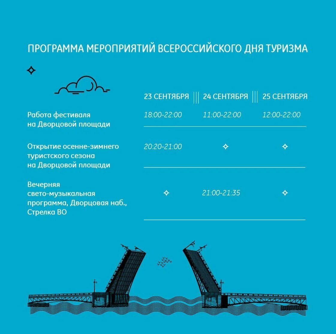 Петербург программа города. День туризма спб 2025. дворцовый мост 2025. программа дня спб. день туризма в россии 2025.