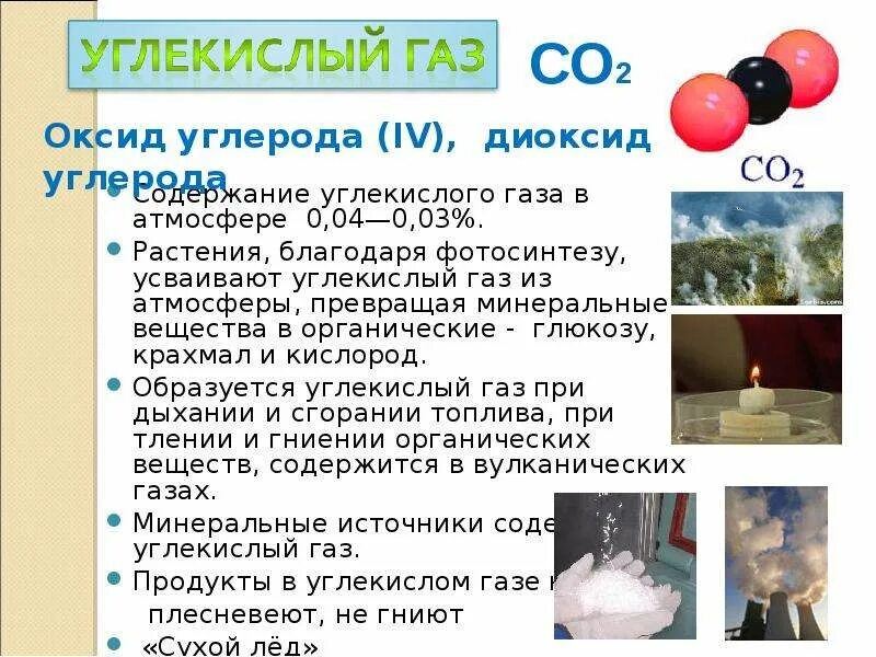 Углекислый газ класс соединений