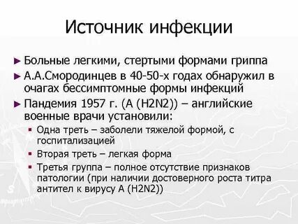 Грипп форма инфекции