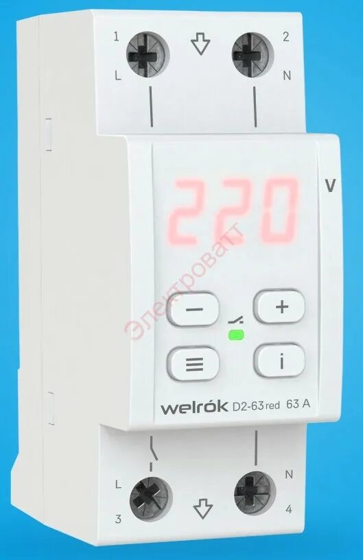 Welrok vi. Реле напряжения welrok. Welrok d2-63 Red. Реле напряжения с контролем тока (welrok) vi-50a Red. Реле напряжения, тока и мощности (welrok) VIP-63.