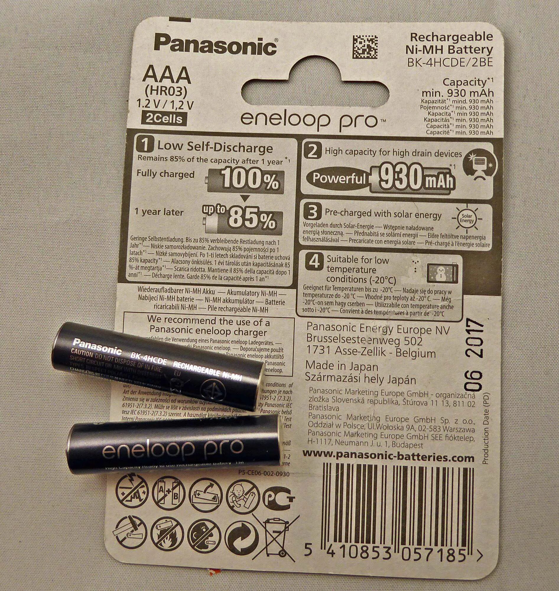 Аккумулятор panasonic eneloop pro. Аккумулятор panasonic eneloop pro