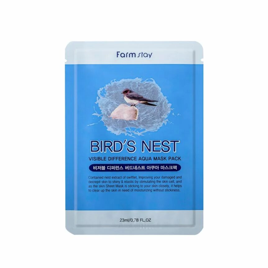 Birds nest mask. Тканевая маска с экстрактом ласточкиного гнезда, 23 мл, farmstay. visible difference aqua mask. farmstay visible difference mask sheet pomergranate - 10ea. ласточкино гнездо маска для лица корея свойства.