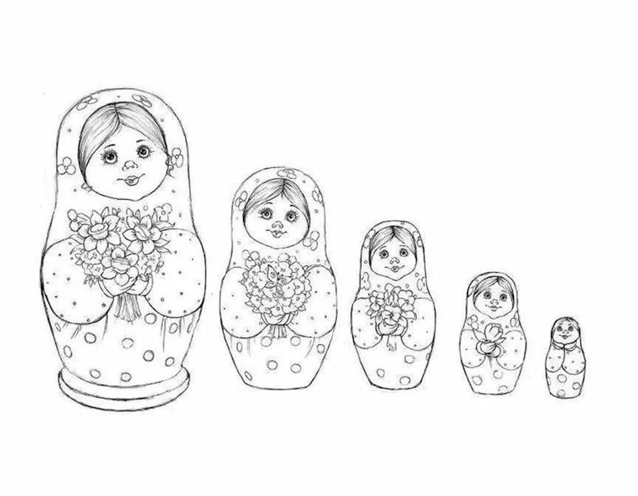 Матрешка рисунок карандашом. Полхов-майданская матрешка раскраска. семёновская матрёшка раскраска. семеновская матрешка разукрашка. матрешка раскраска для детей.