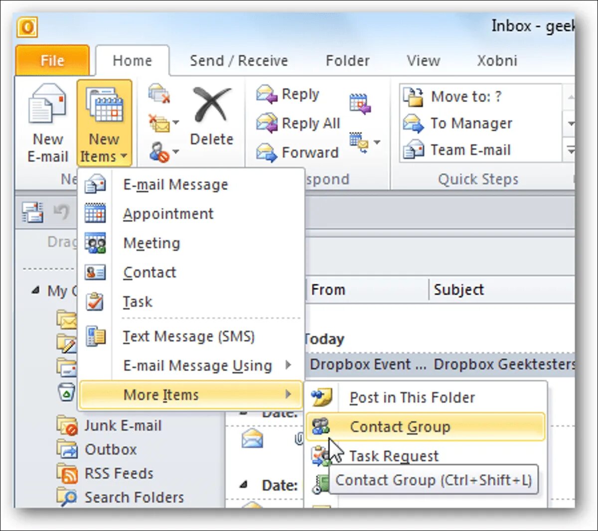 Группа контактов в Outlook. Как отправить гиперссылку в Outlook. Outlook 2010. Как создать группу контактов в Outlook.