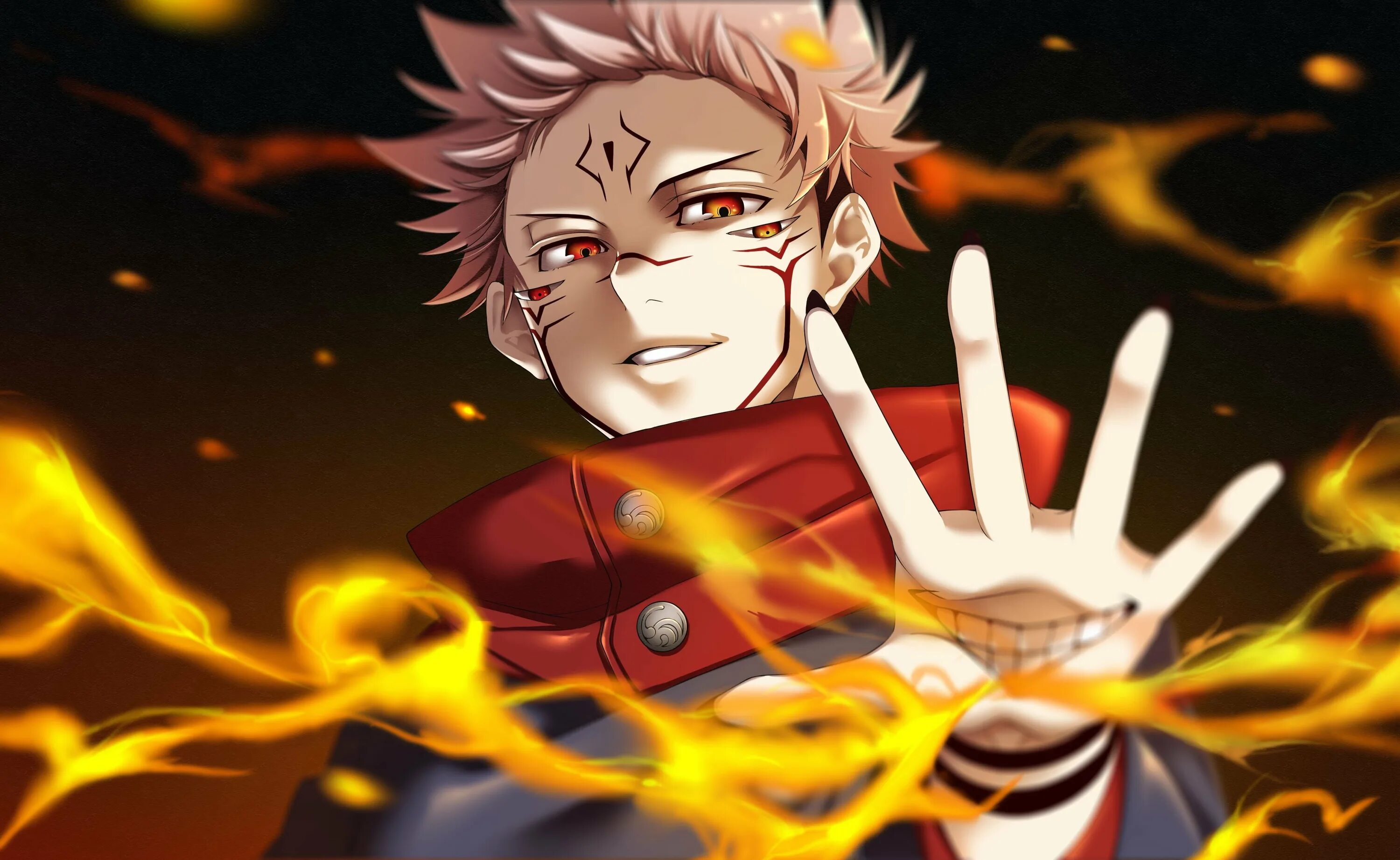 Магическая битва джитсу. Магическая битва jujutsu kaisen. магическая битва аниме сукуна. магическая битва аниме итадори. сукуна и итадори.