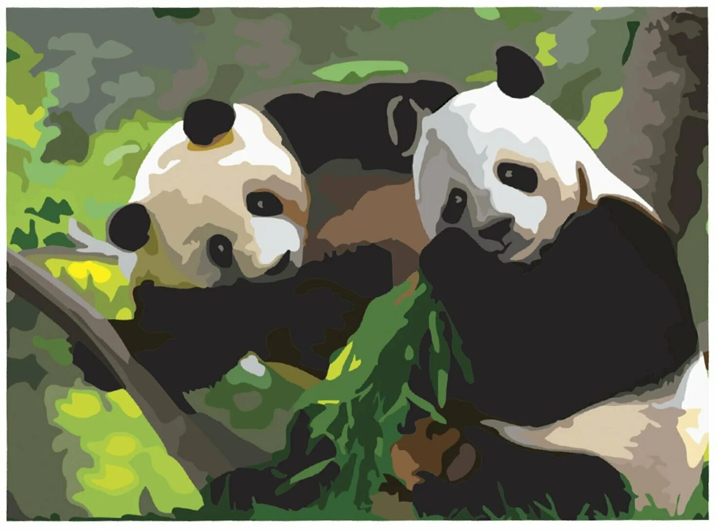 мозайка по намерам панды. суши бар панда. панда номер. панда. картина по номерам панда.