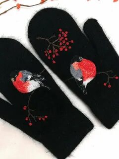 Варежки снегири