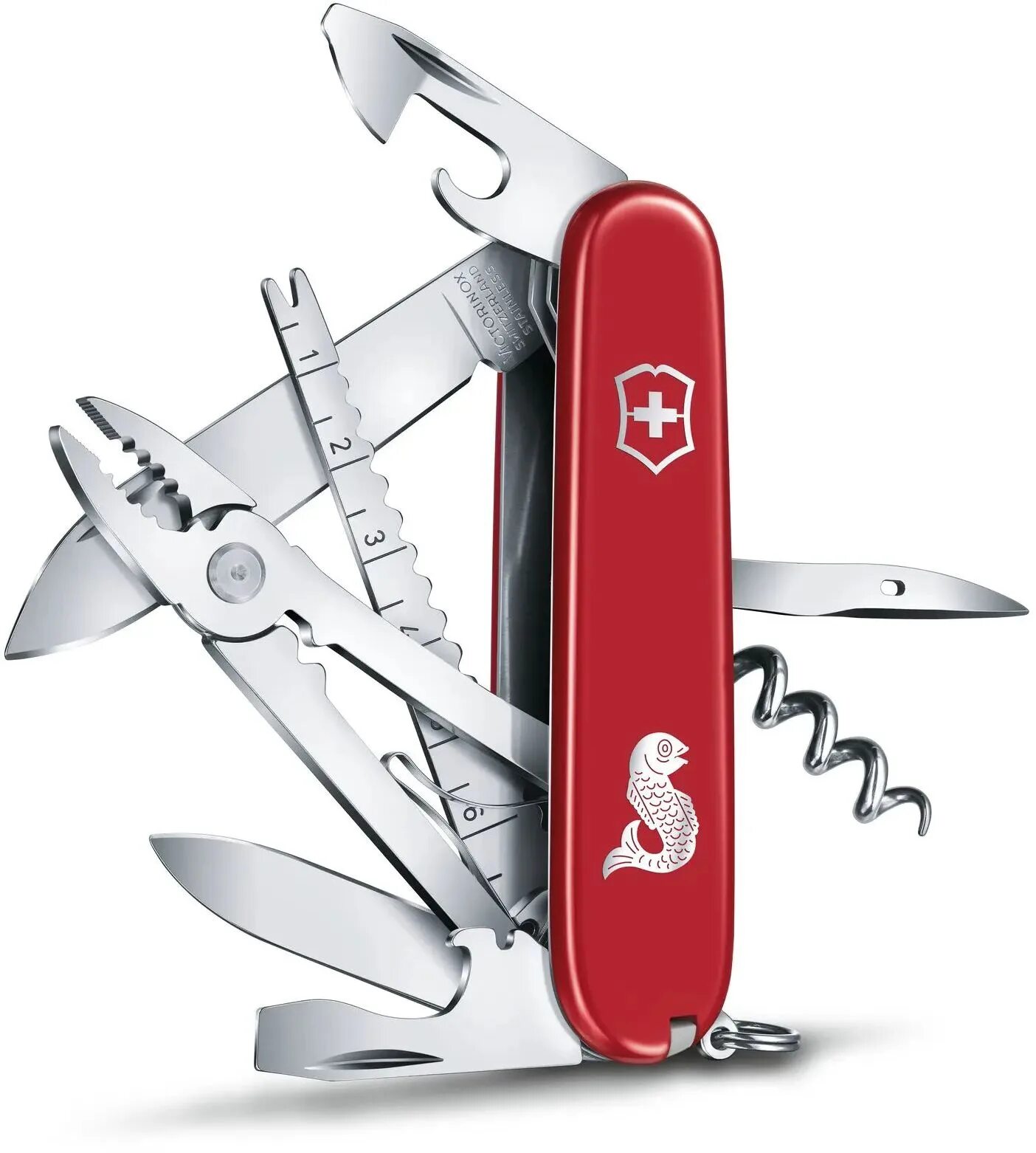 Швейцарский нож оригинал. Victorinox Angler [1.3653.72]. Victorinox 1.3653.72. 1.3653 Нож швейцарский Victorinox "Angler" красный. Швейцарский нож Victorinox Angler.