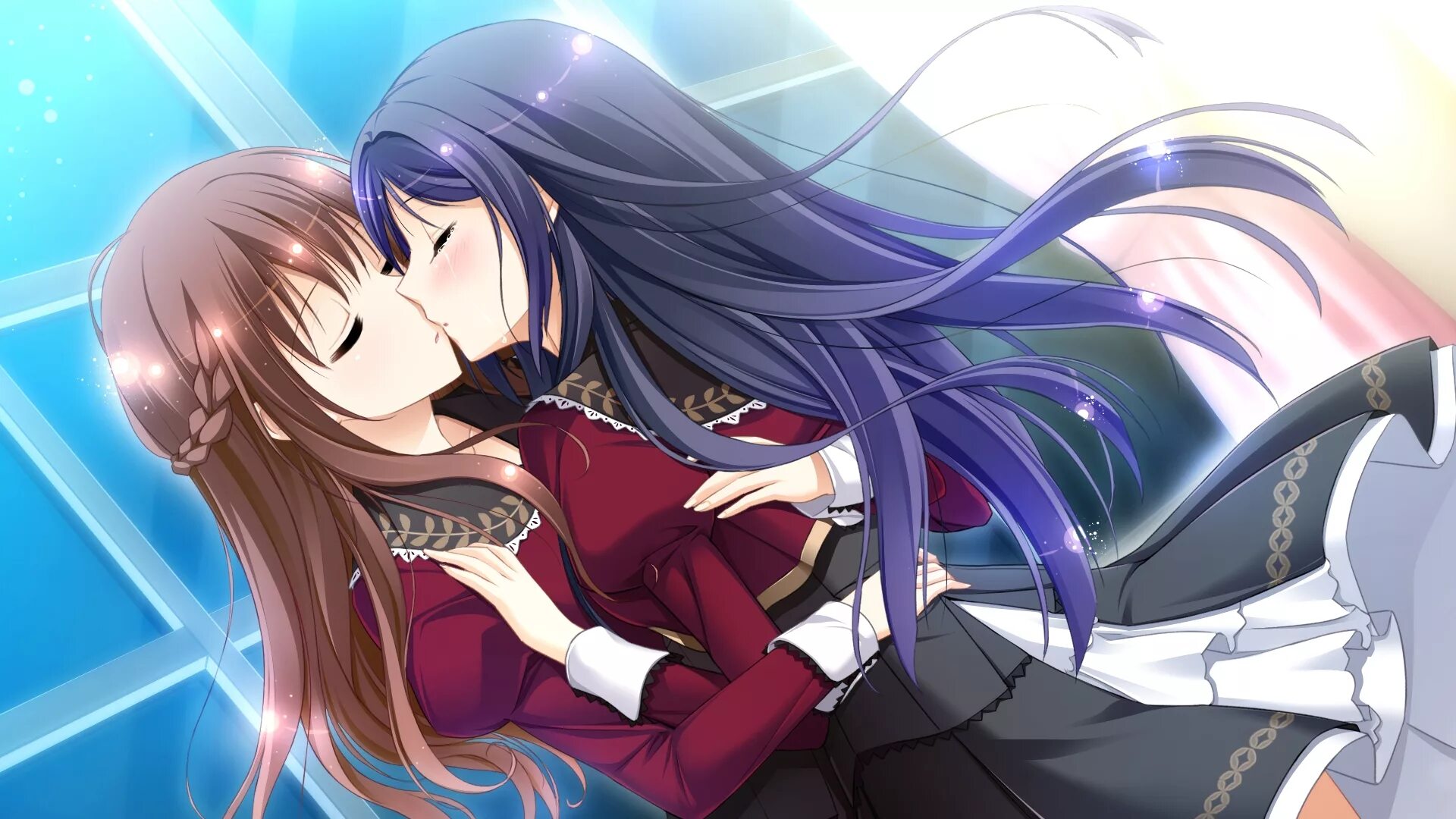Yuri work on his computer for two
