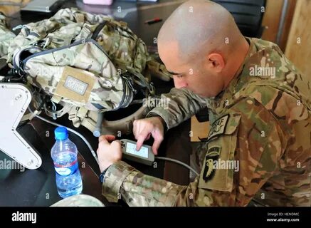 Michael Medina, 2nd Brigade Combat Team, 101st Airborne Division ,assembles...