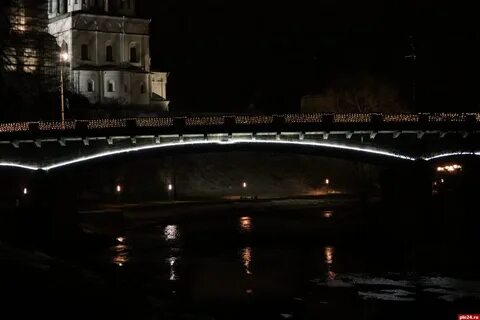 Новый пешеходный мост в пскове