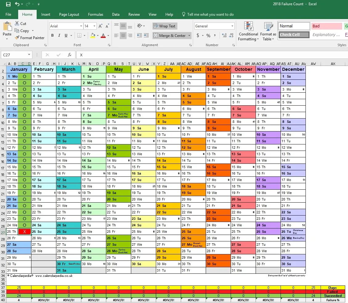 Fail count. Планировщик в эксель. Календарь в excel. Красивый календарь в эксель. Планировщик на год excel.