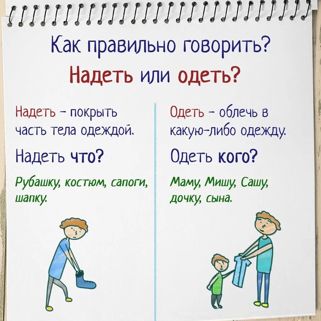 Надеть или одеть. Как правильно говорить надеть и одеть. Одевать или надевать как правильно говорить. Надел или одел.