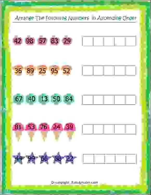 Descending order. Ascending order. ascending order for kids math grade 1. worksheet for ascending and descending order. maths order.
