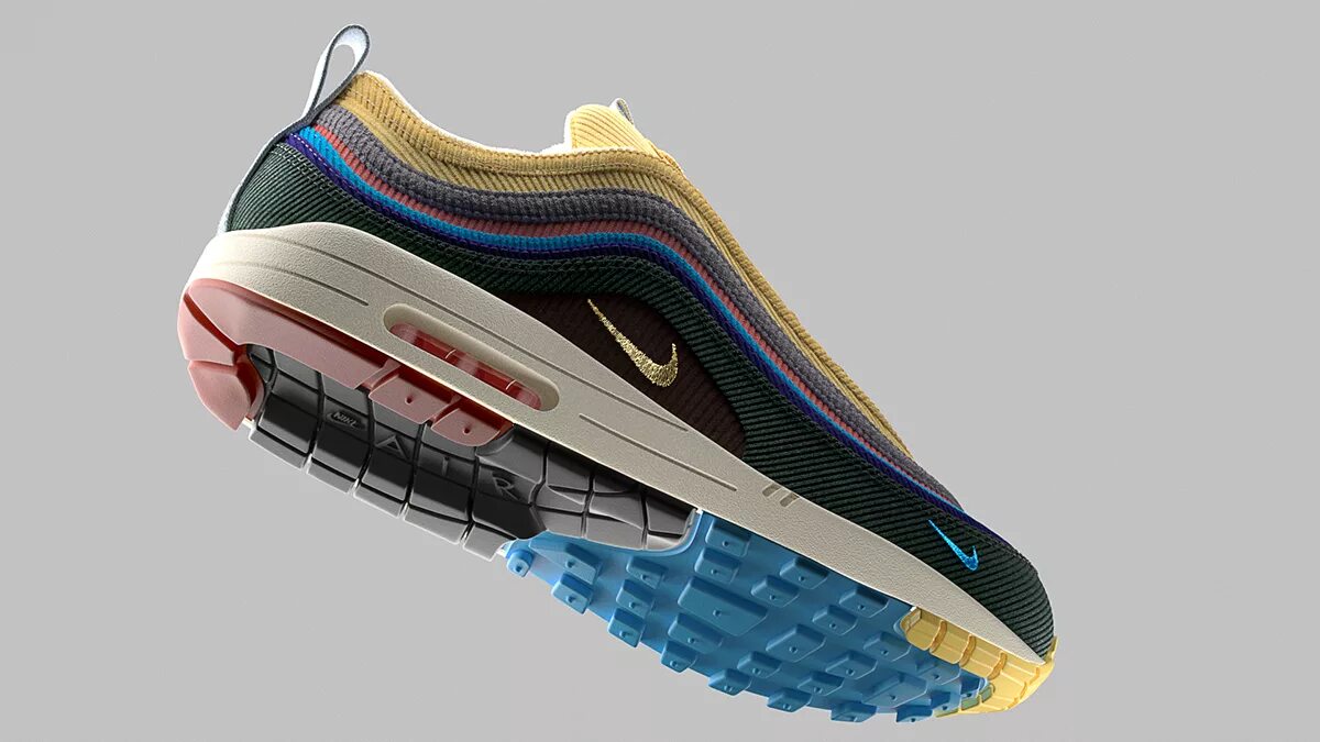 Nike Air Max 97. Nike Air Max 1/97. Nike Air Max 97 3d model. Nike Air Max 97 Sean Wotherspoon.