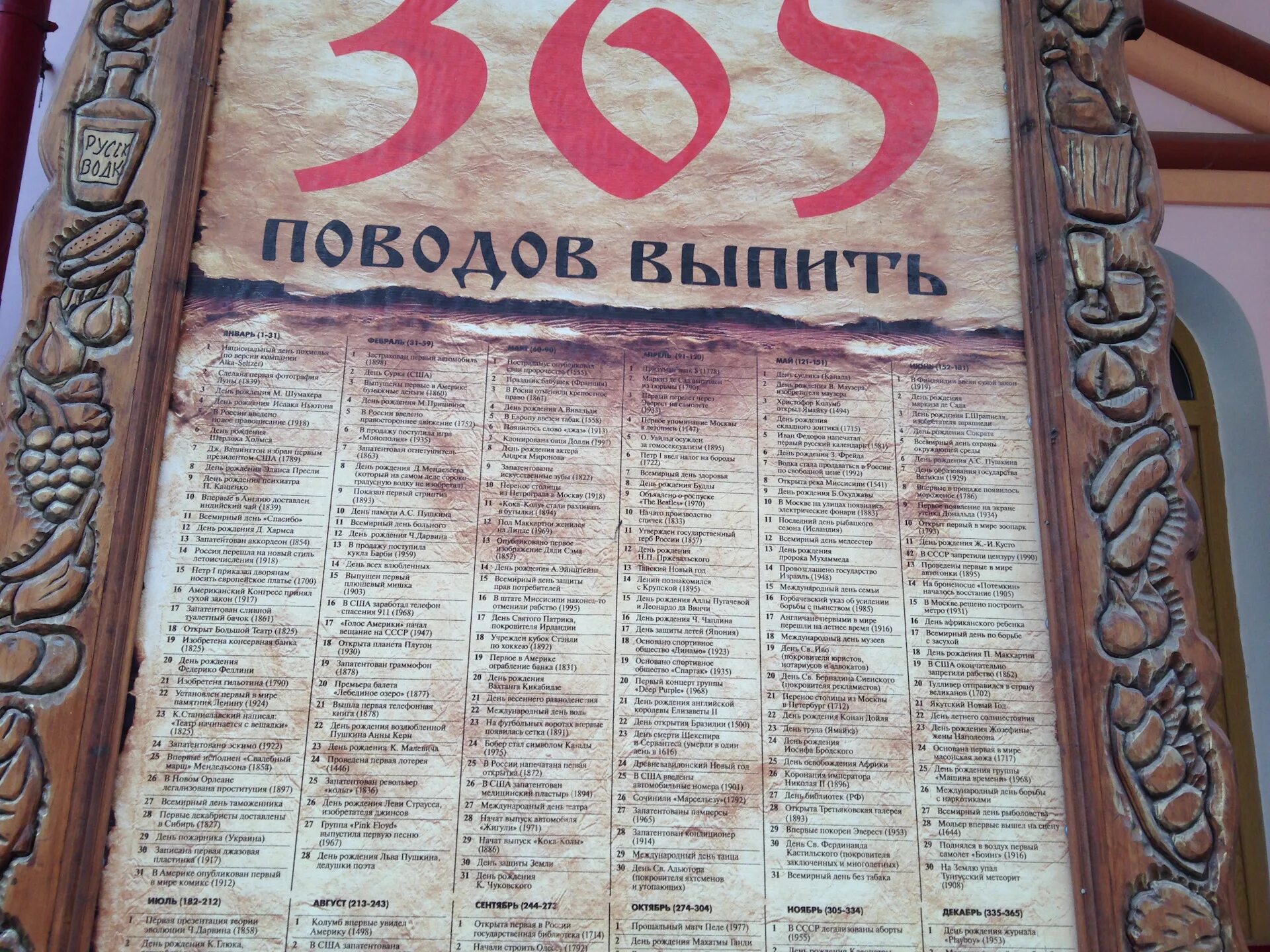 Язык каждый день праздник. Измайловский Кремль 365 поводов выпить список.