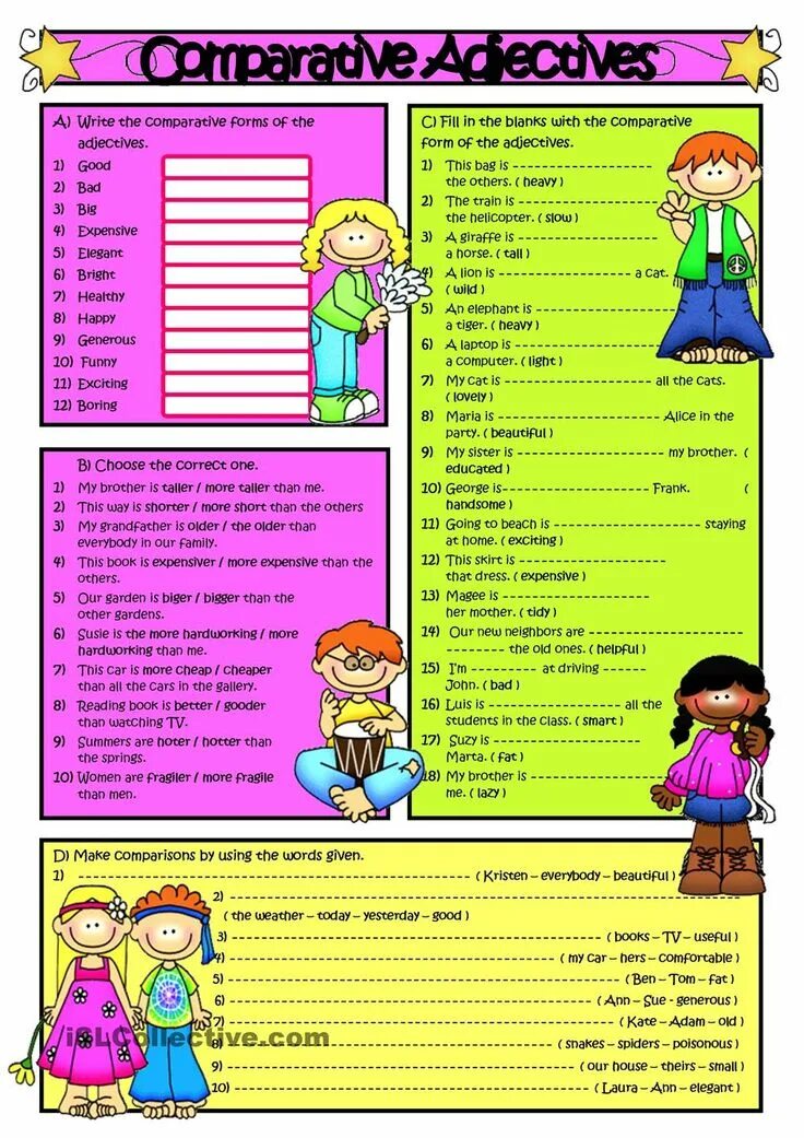 Degrees of comparison exercises
