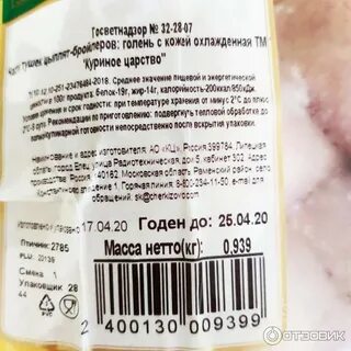Сколько калорий в голени