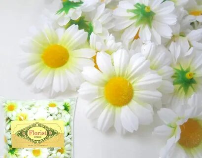 Halo White Daisy Hair Pieces Artificial Flower Three White Gerbera Daisies ...