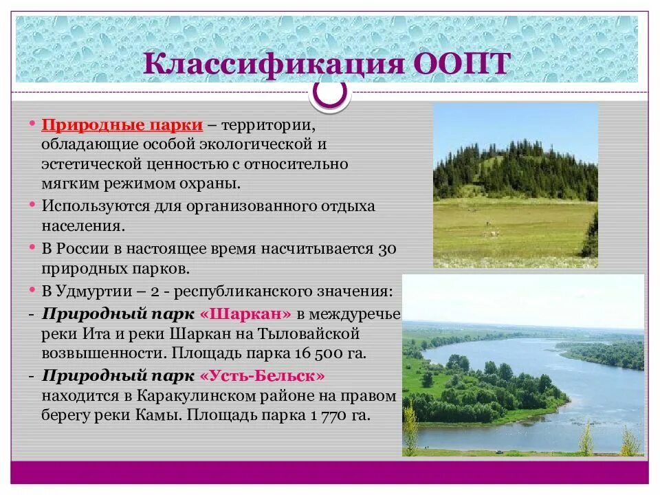 Значение природных парков