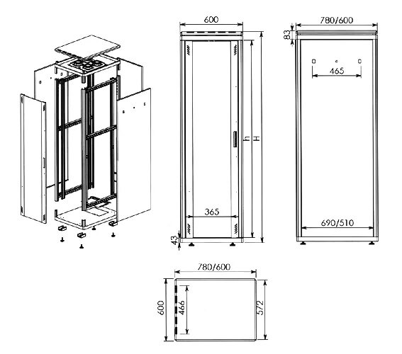 Размеры шкафа 600. Шкаф 42u 600 чертежи. Шкаф 42u 600х800. Шкаф 42u чертёж. Шкаф 42u 600х800 монтаж.