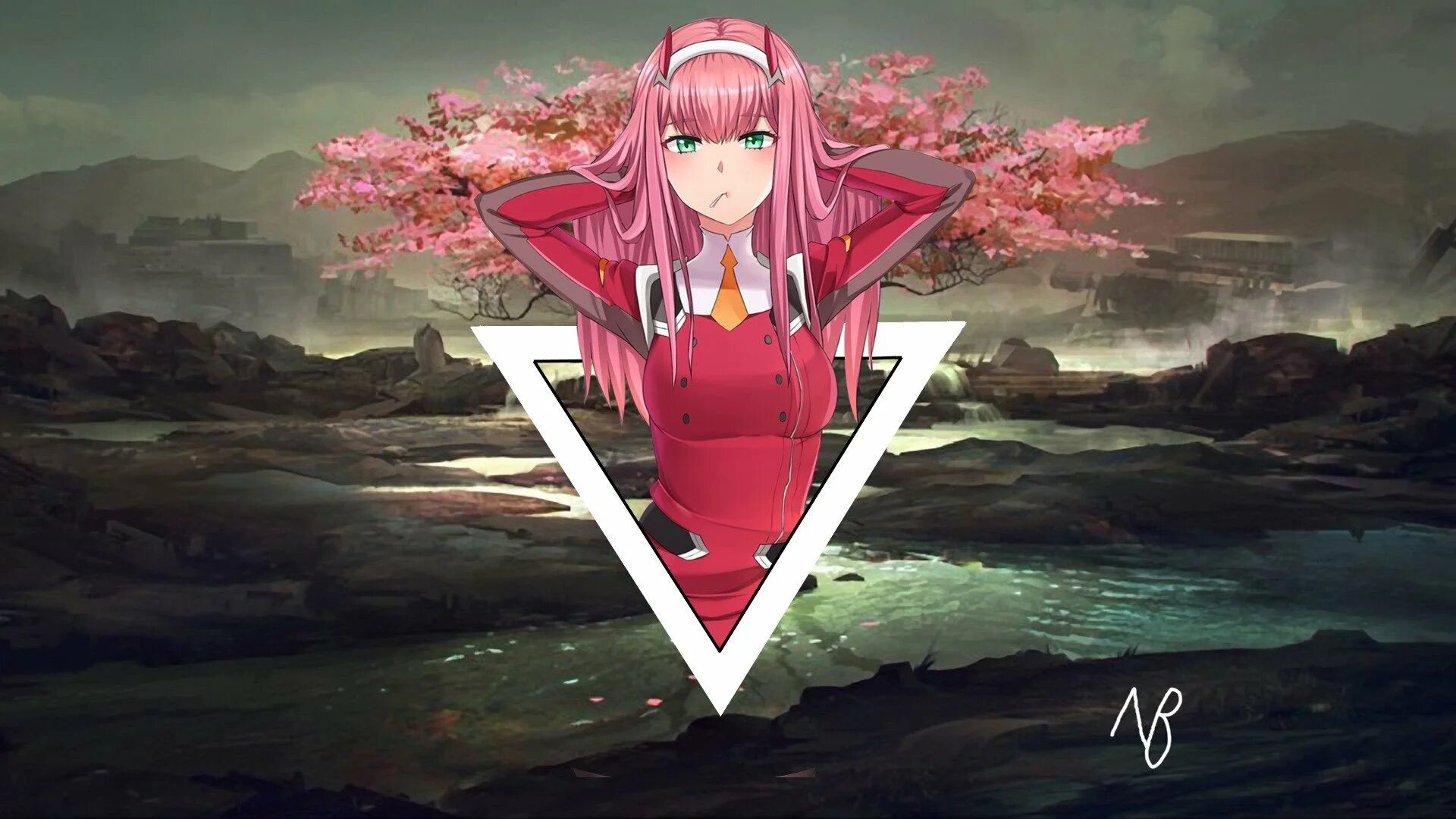 12 2 обои. Zero two Франкс. Анимеp зерно.