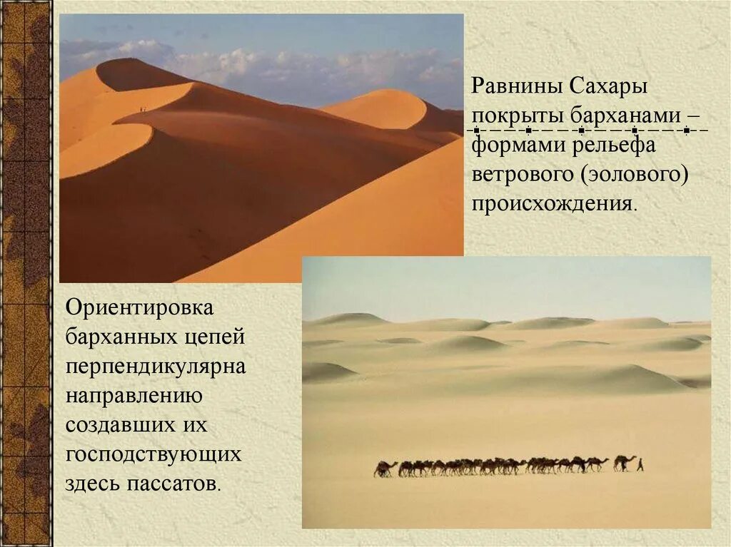 Эоловые формы рельефа. Барханные цепи. форма ветровых рельефов. положительные формы рельефа эолового происхождения..