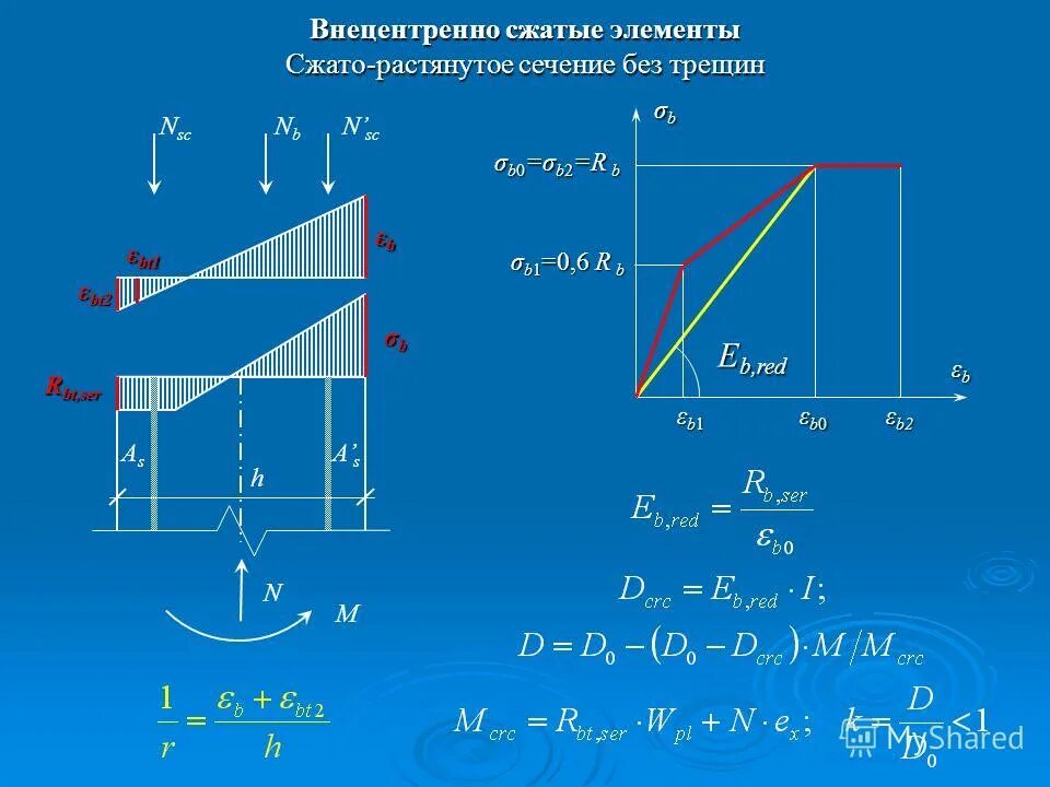 Сжато растянутые элементы. Сжато растянутые элементы