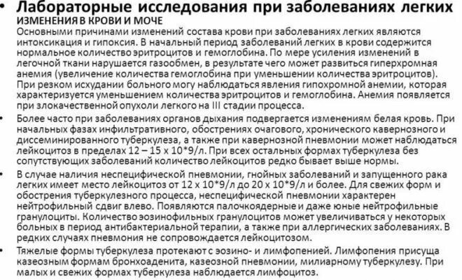 Изменения анализов при раке