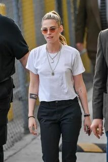 KRISTEN STEWART Arrives at Jimmy Kimmel Live Studios 03/15/2022.