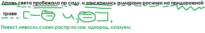 Травки разбор слова 3. Алмазы синтаксический разбор. Синтаксический разбор придорожный. Синтаксический разбор предложения дрожь света пробежала. Трава разбор.