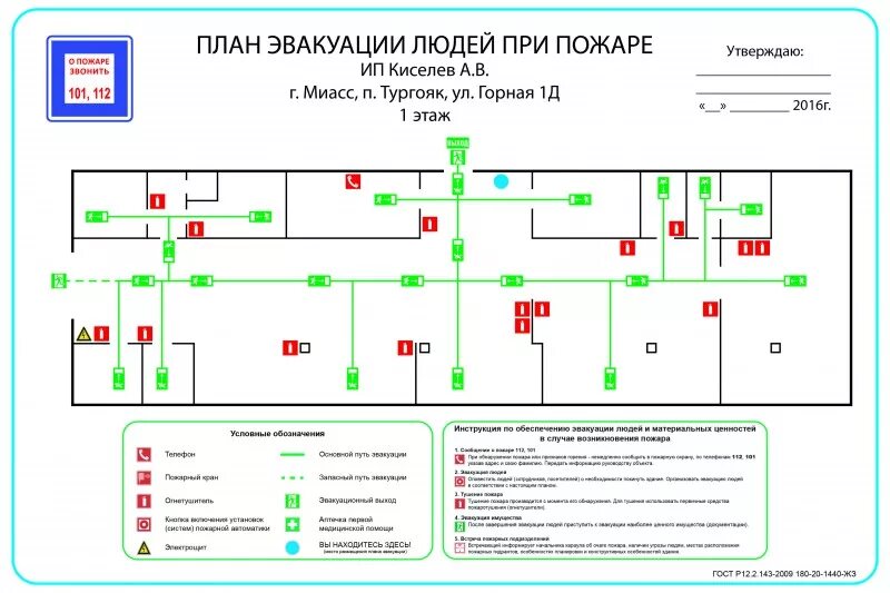 План схема эвакуации в случае пожара ПЛАН ЭВАКУАЦИИ