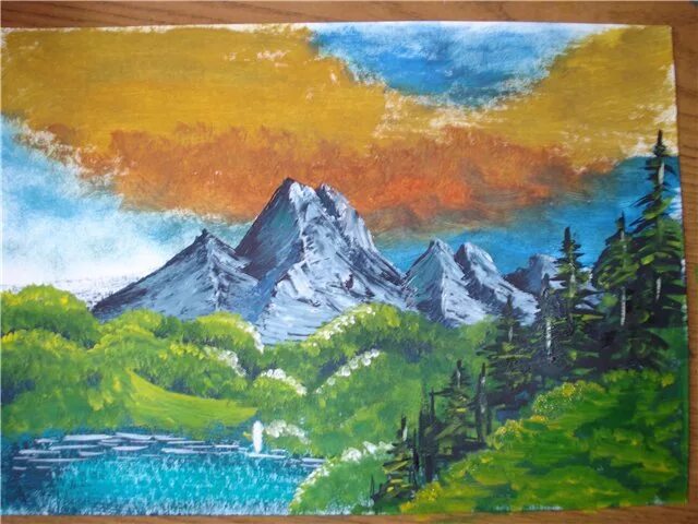 рисование гор. поэтапное рисование горного пейзажа. пейзаж 7 класс. горный пейзаж рисунок 6 класс. пейзажи для рисования.