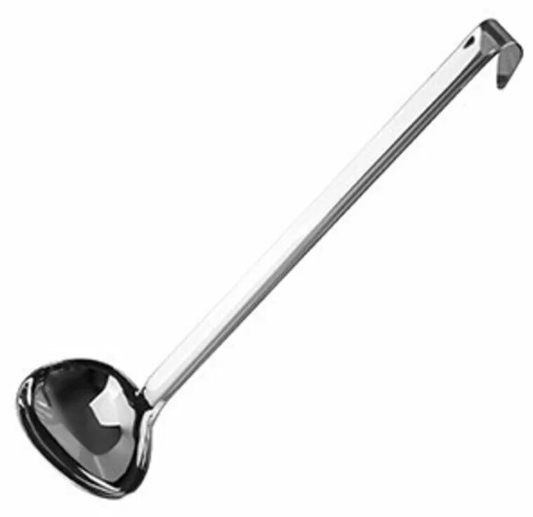 0,25 л d=10 см l ручки 34 см цельнотянут. Ложка для супа. Большая ложка для разливания супа. Половник с носиком. Ложка для соуса "поварская" 100мл 1с392.