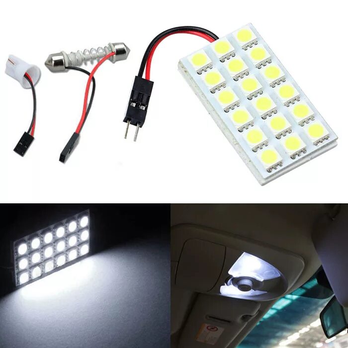 Подсветка купить алиэкспресс. Светодиодная подсветка салона 18led SMD + адаптеры. Светодиодная подсветка салона 18led SMD + адаптеры АЛИЭКСПРЕСС. Лед 5050 12v автомобильный. Onfine 18 SMD 5050 led t10 ba9s Dome Festoon car Interior Light Panel Lamp 12v.