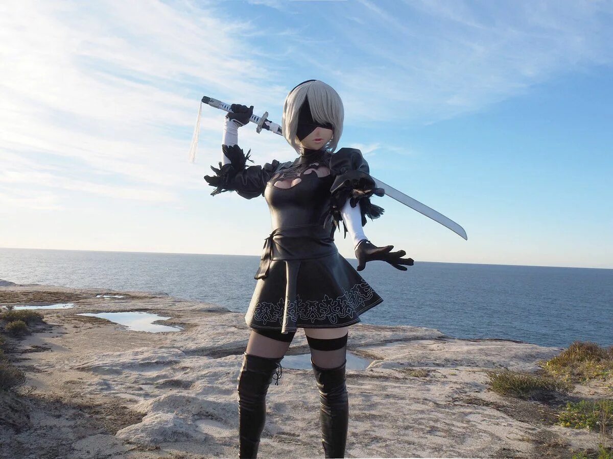 Nier automata cosplay. A2 NIER. NIER Automata 2b hot. 2b sunnyvier.