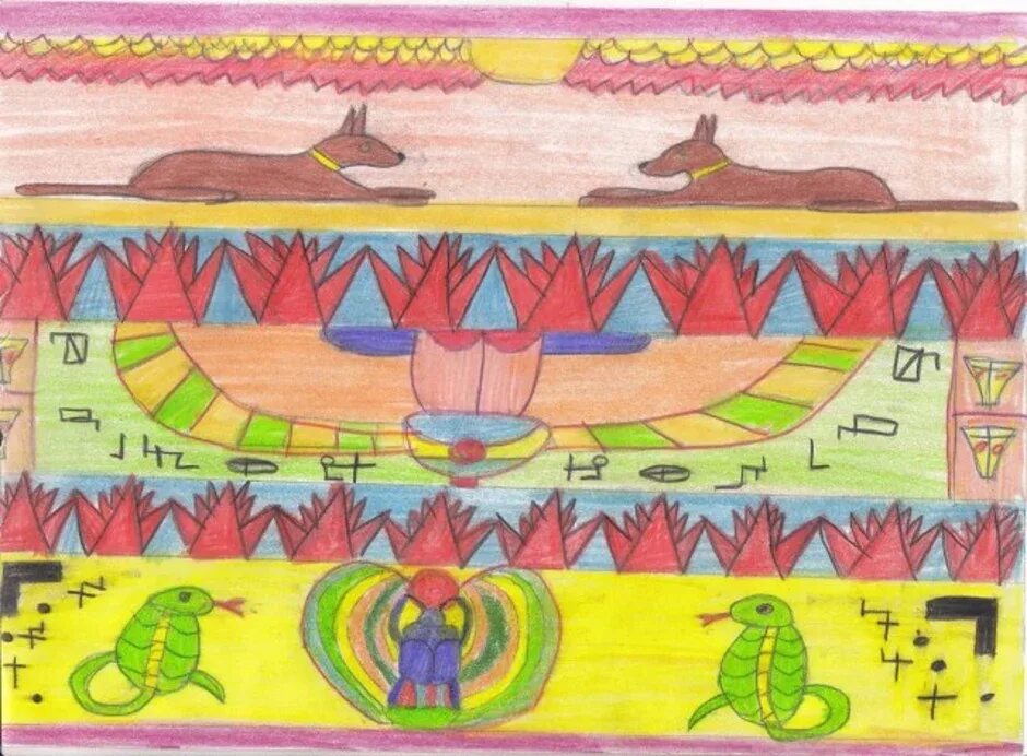 Рисунок египта 5 класс. Ленточный зооморфный орнамент древнего Египта. Зооморфный орнамент древнего е. Зооморфные узоры древнего Египта. Зооморфный орнамент в искусстве древнего Египта.