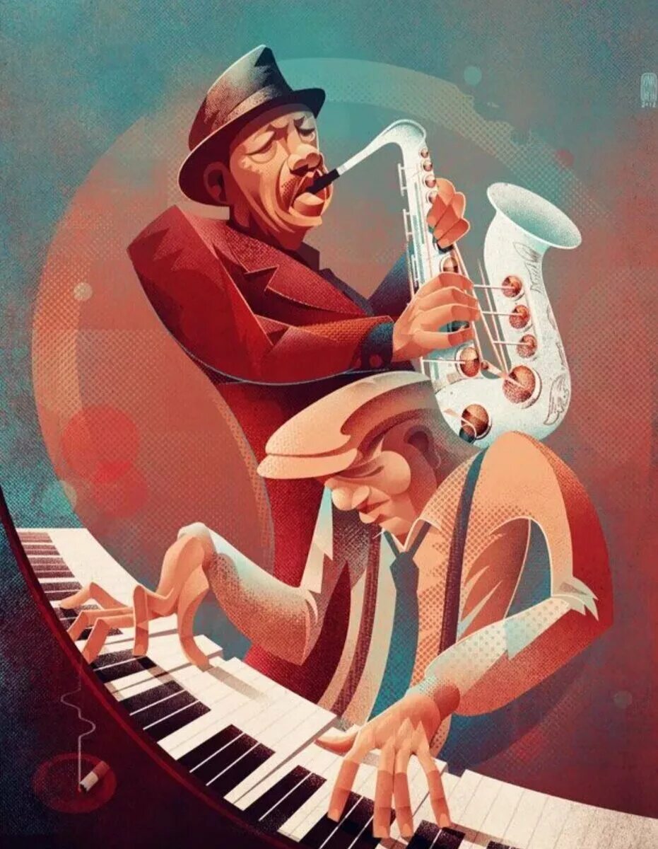 Джазмен музыкант джазмен. Джаз иллюстрации музыканты арт деко. Музыкант арт. Картины в стиле джаз.