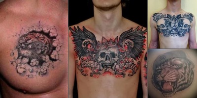 тату пв на груди