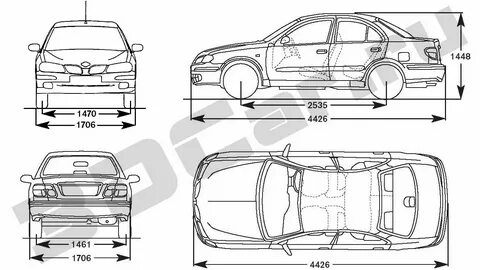 Nissan bluebird размеры